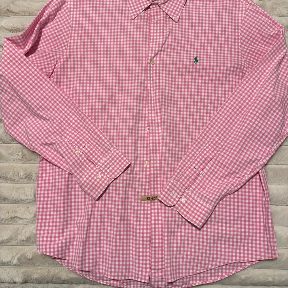 Pink Polo Ralph Lauren Checkered Men's Shirt